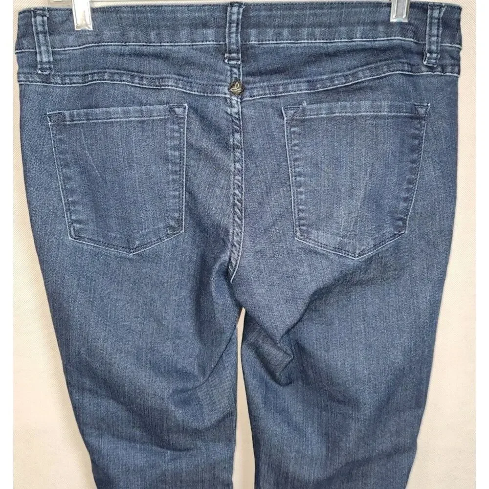 Prana Women 8/29 Skinny Jeans Denim Pants Indigo EUC